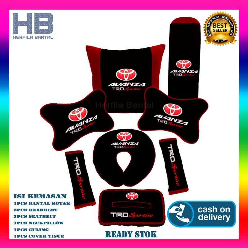 (ready stock) Bantal mobil avanza full set all new avanza aksesoris interior mobil avanza