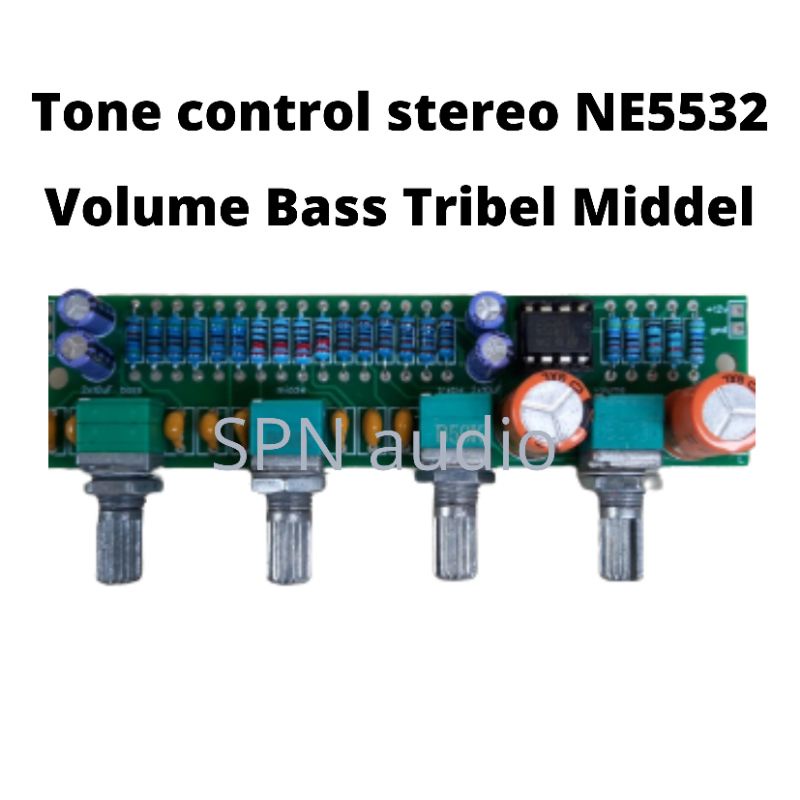 Tone control stereo ne5532 suplay 12vdc volume low mid high tone control class d