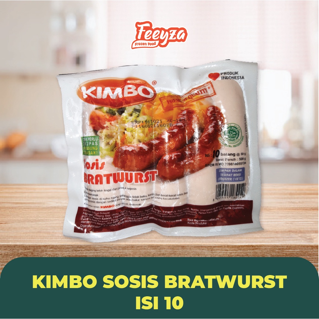 

Kimbo Sosis Sapi Bratwurst Original (500 gram/Isi 10)