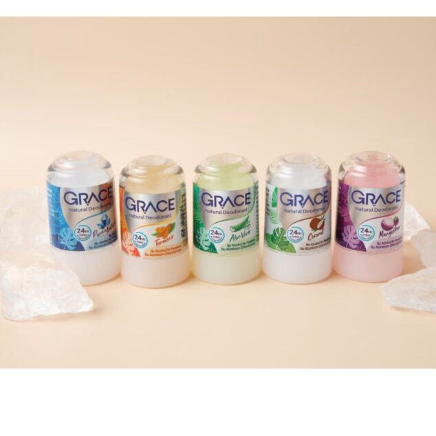 [TERMURAH] Grace Natural Deodorant 24 hour Protection | Grace Crystal | Browit.id