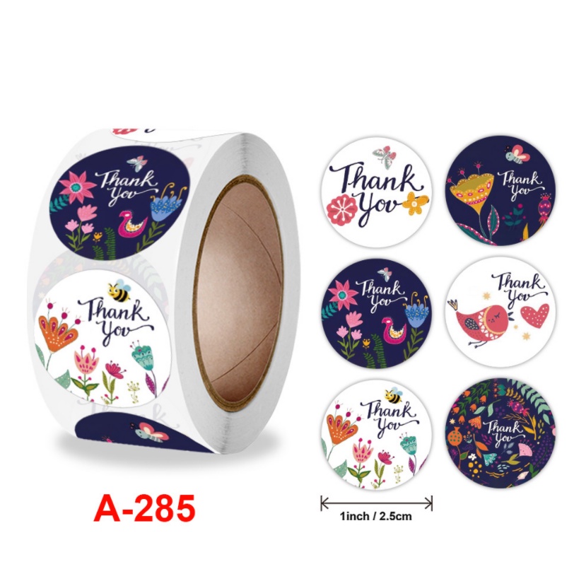 

Sticker Stiker Roll Label Cookies Hamper Kue - THANK YOU 66