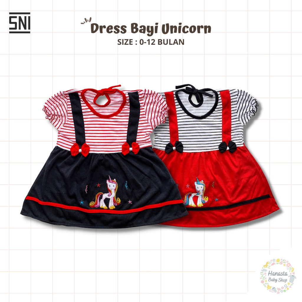 Dress Anak Bayi Perempuan Unicorn Katun