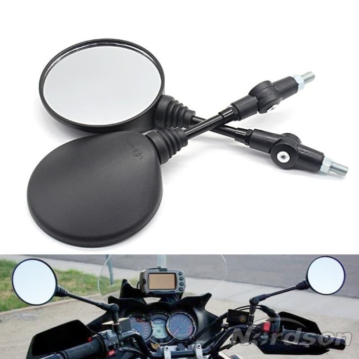 Spion Kaca Spion Motor Adventure Model Bulat Adjustable