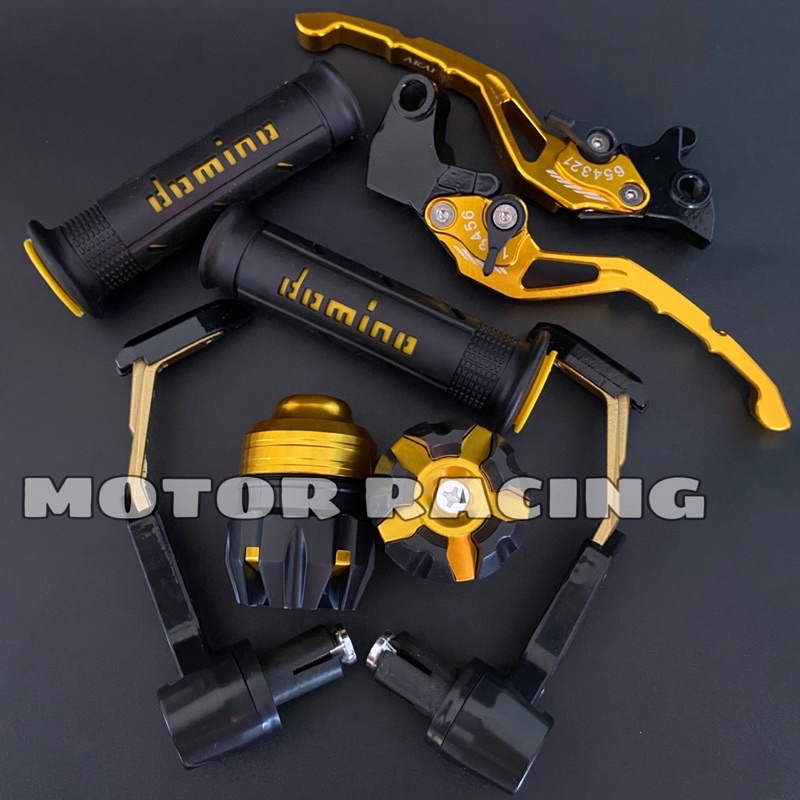 [PAKET MURAH] Handgrip Domino+Jalu as roda+Proguard robot+Handle Variasi cnc Nmax-PCX-Aerox-Vixion-Beat-Mio-Vario-Tiger-