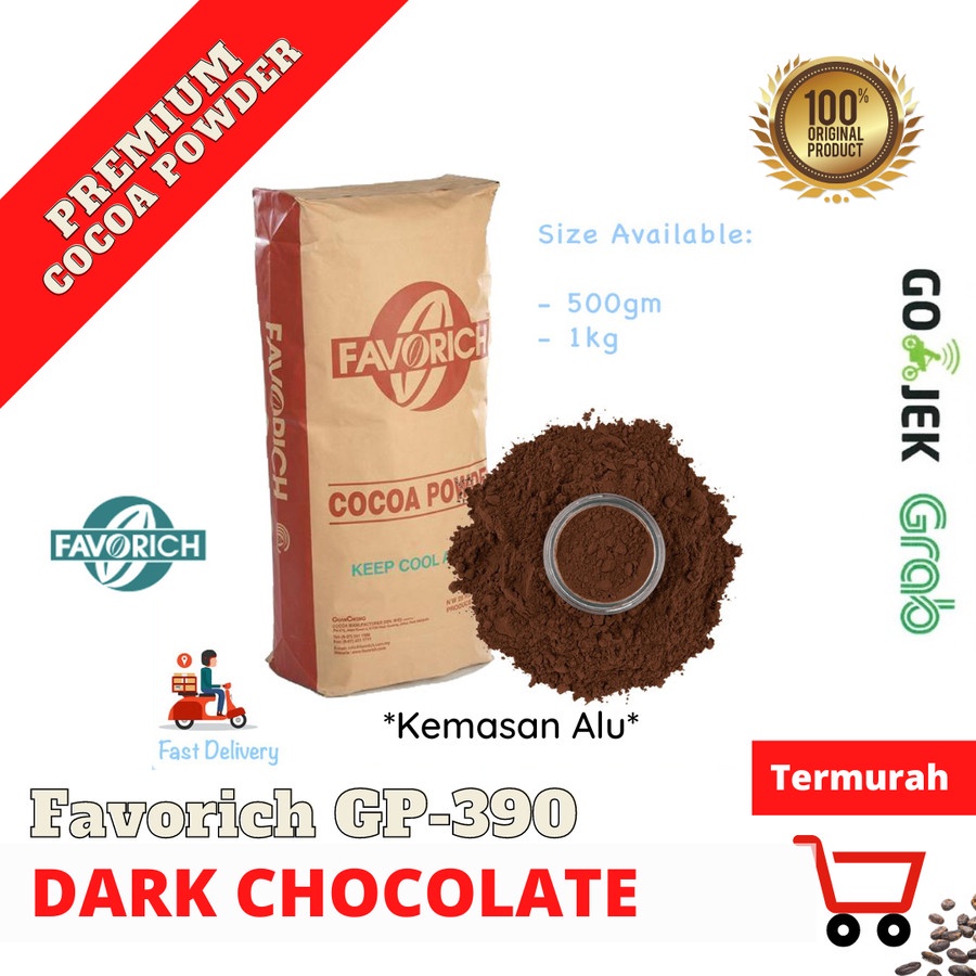 Favorich GP390 Cocoa Powder Dark Chocolate 25 kg / 1 sak