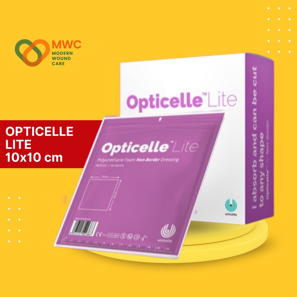 Jual FOAM DRESSING OPTICELLE LITE 10X10 CM penyerap cairan luka