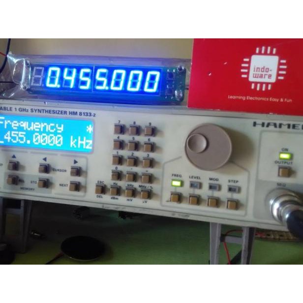8 digit seven segment Frequency counter up to 2.4Ghz frekuesi counter