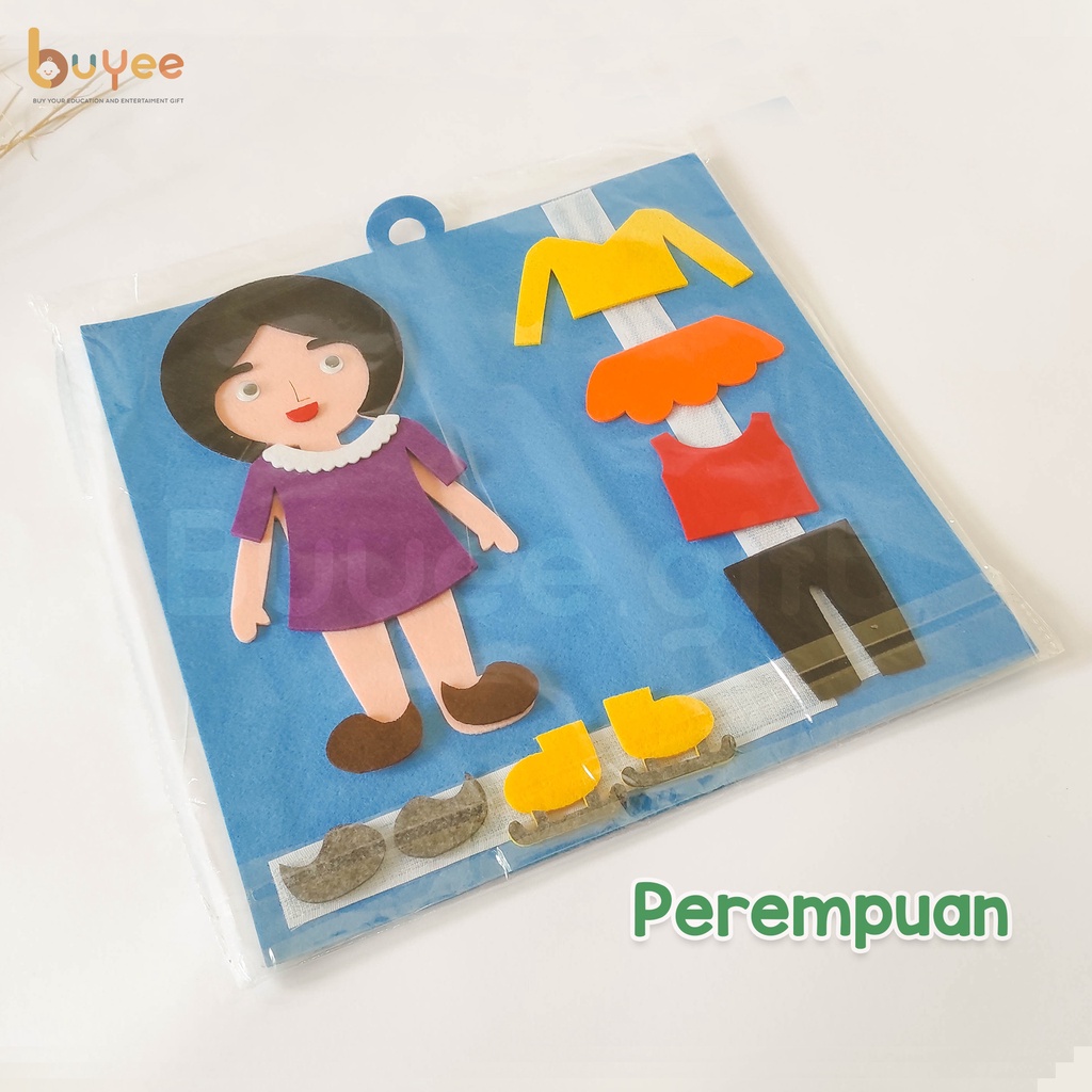 Mix and Match Kreasi Fashion Game Velcro Pakaian Mama Papa