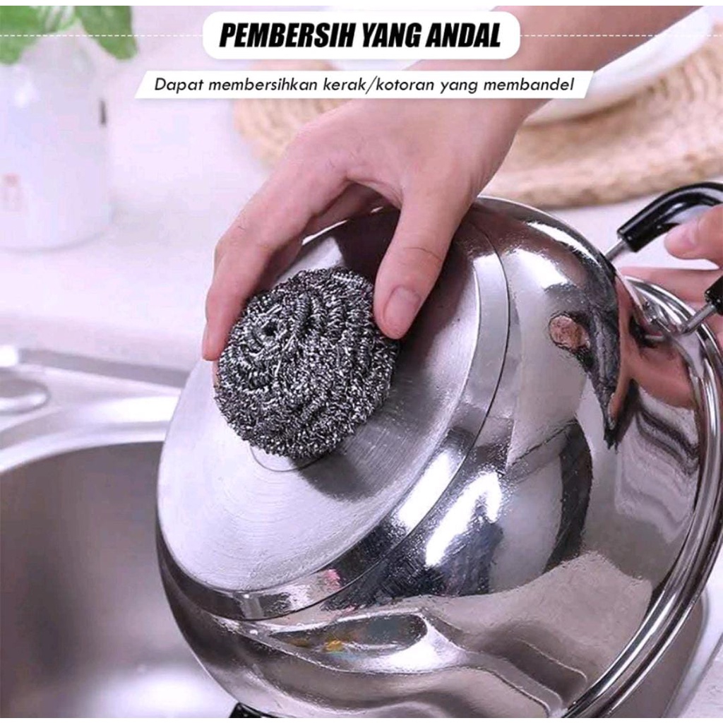 Sikat Kawat / Sikat Pembersih Karat / Sabut Kawat Cuci Piring Spons Kawat Stainless Steel Dishwashing Wire Spons