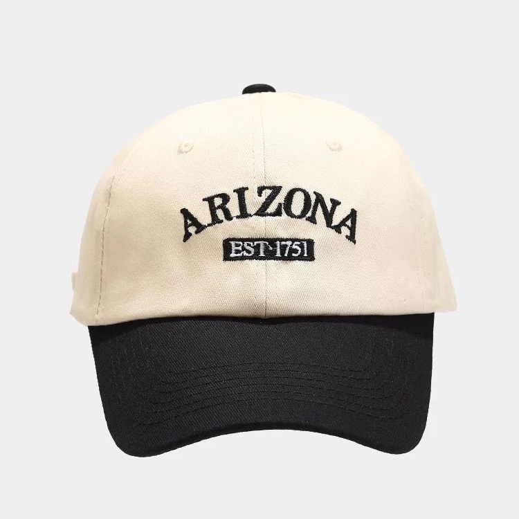 Topi baseball adjustable Motif Bordir Tulisan ARIZONA Untuk Pria Dan Wanita