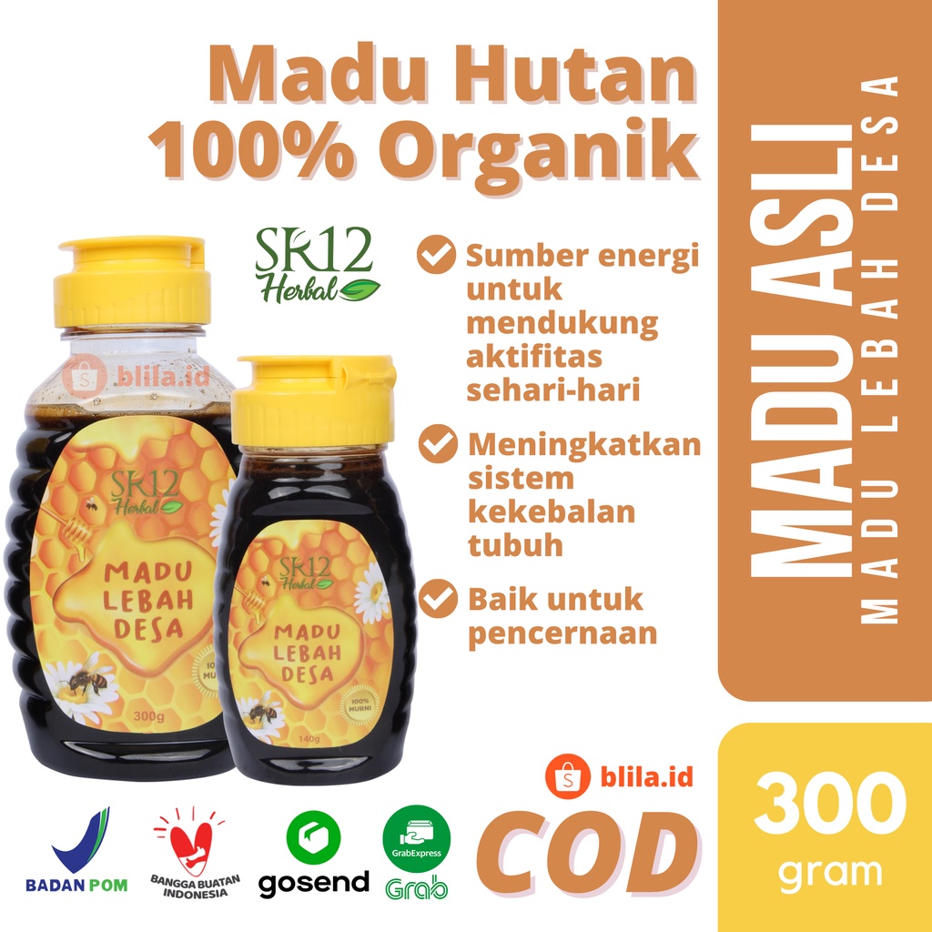 

SR12 Madu Lebah Desa 140gr 300gr Madu Hutan Baduy Asli Hutan Original