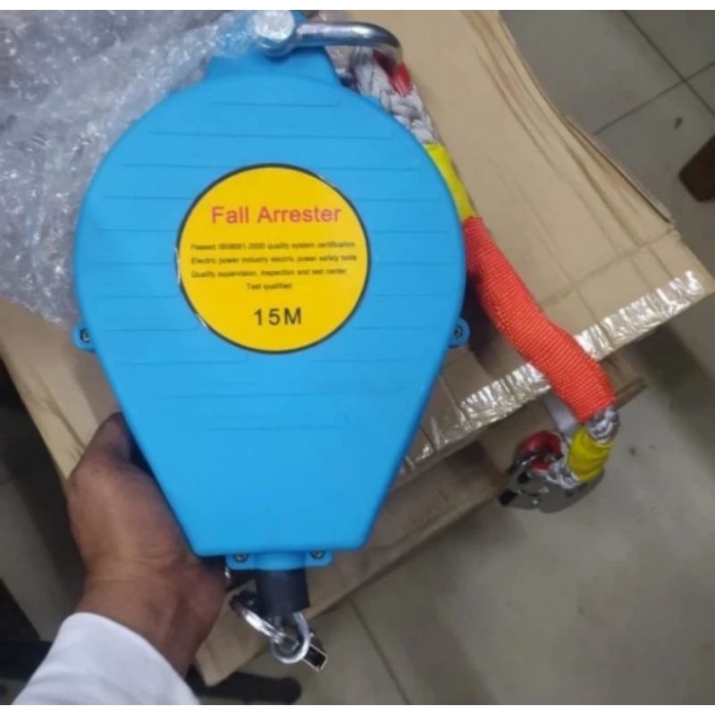 FALL ARRESTER RETRACTABLE LIFELINE SAFETY PREVENTION 15 METER