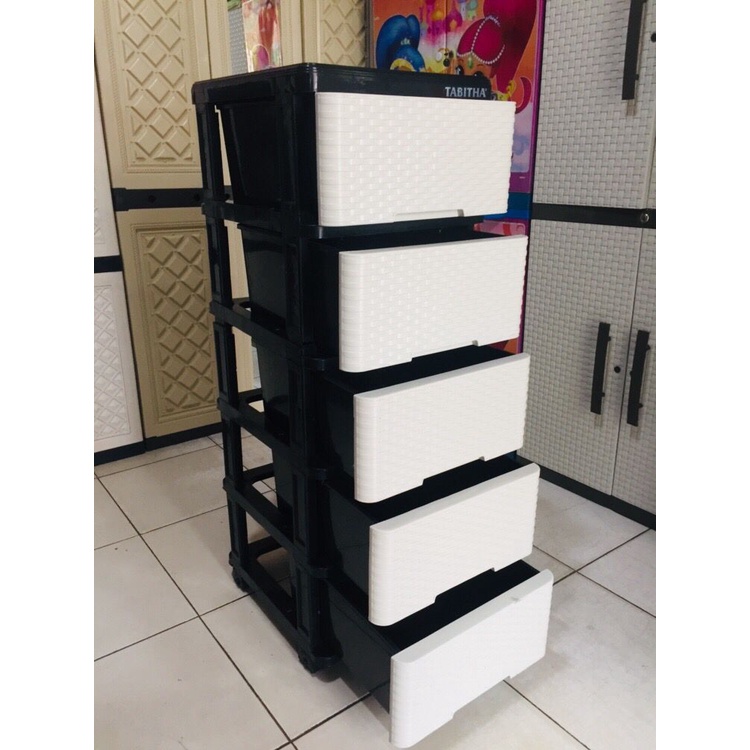 LEMARI PLASTIK LEMARI LACI SERBAGUNA SSN 5 STOCKCASE NAPPOLLY + KUNCI