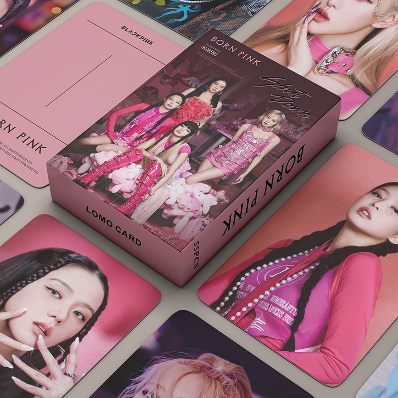 55pcs / box Kartu Foto LOMO Blackpink Jennie Jisoo