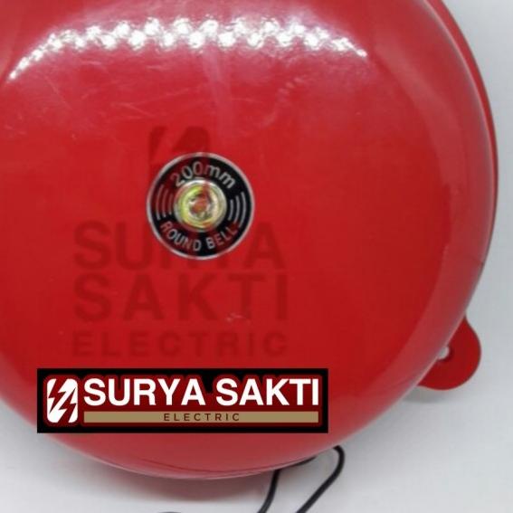 Round Bell 220v 200mm Alarm Bel Sekolah Listrik Bulat Kring