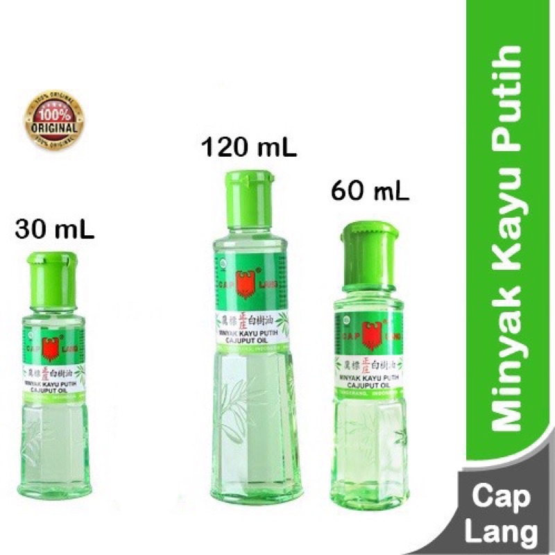 CAP LANG CAPLANG Minyak Kayu Putih Cap Lang | Minyak Ekaliptus Cap Lang | Eucalyptus Oil | Cajuput Oil 30 mL | 60mL | 120 mL