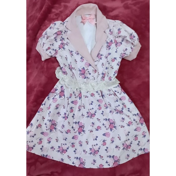 Floral Swankiss Kawaii semiformal Mini Dress bunga pink