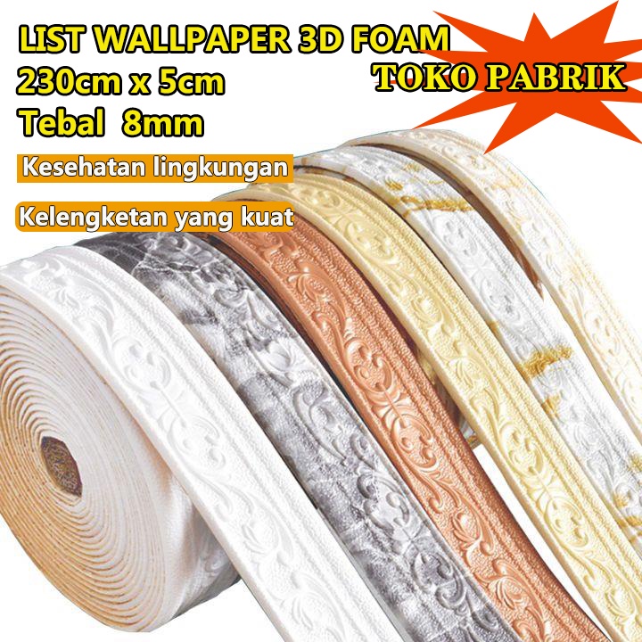 Jual 1pcs Meter list dinding tembok List Wall foam dinding 3D List