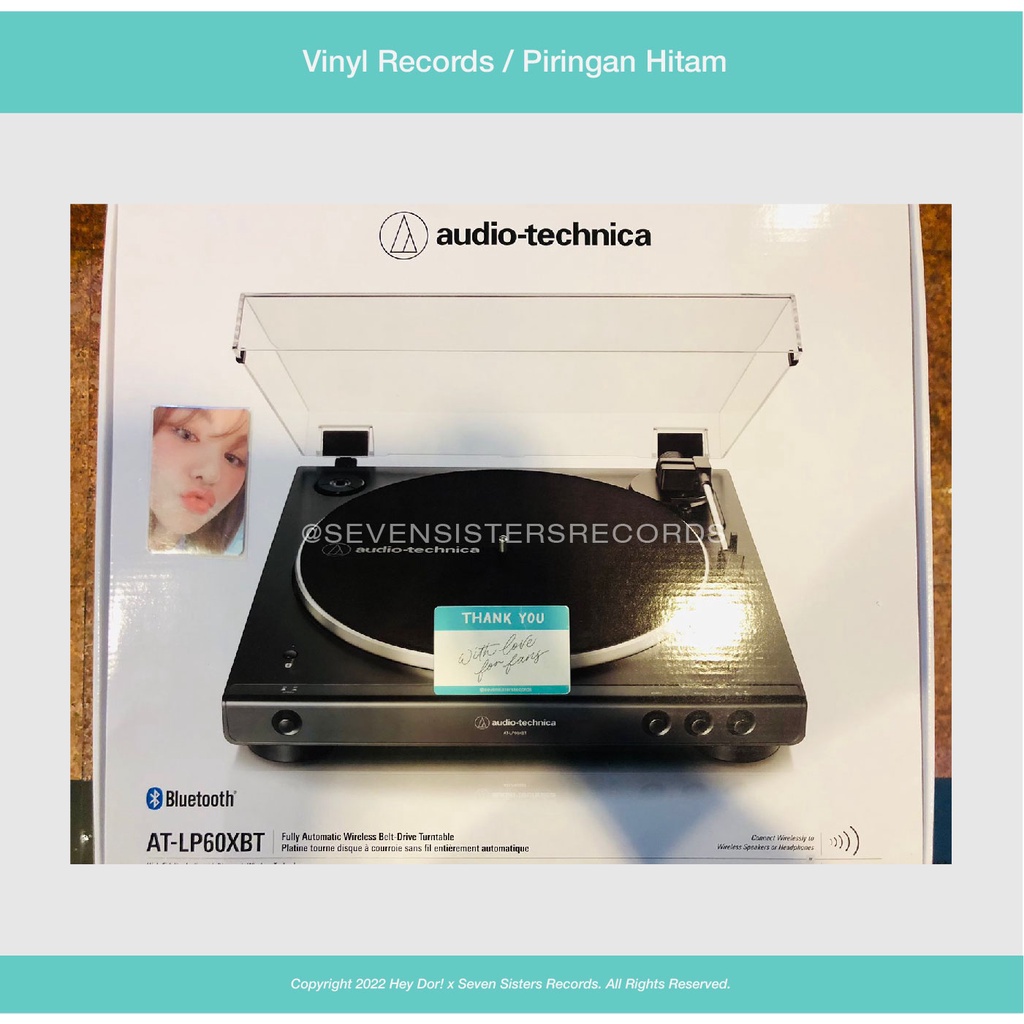 Jual Turntable Audio Technica ATLP60X BT [Vinyl Player / Pemutar