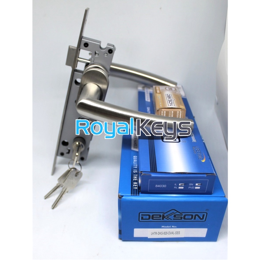 Paket Set Handle Dekson Dekkson LHTR 0820 Oval Gagang Pintu Aluminium