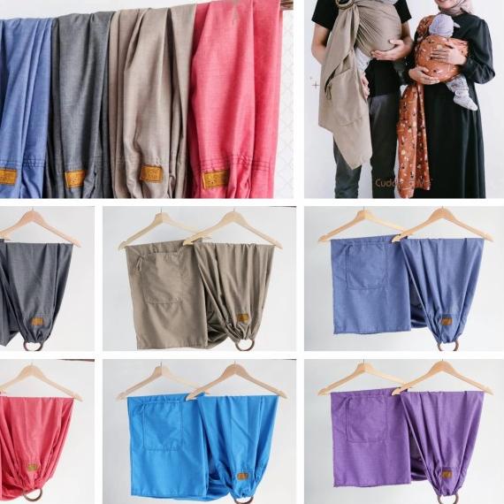 [New]Cuddlle Me Ring Sling Bamboo Polos Gendongan Ring sling Cuddle Me - Latte