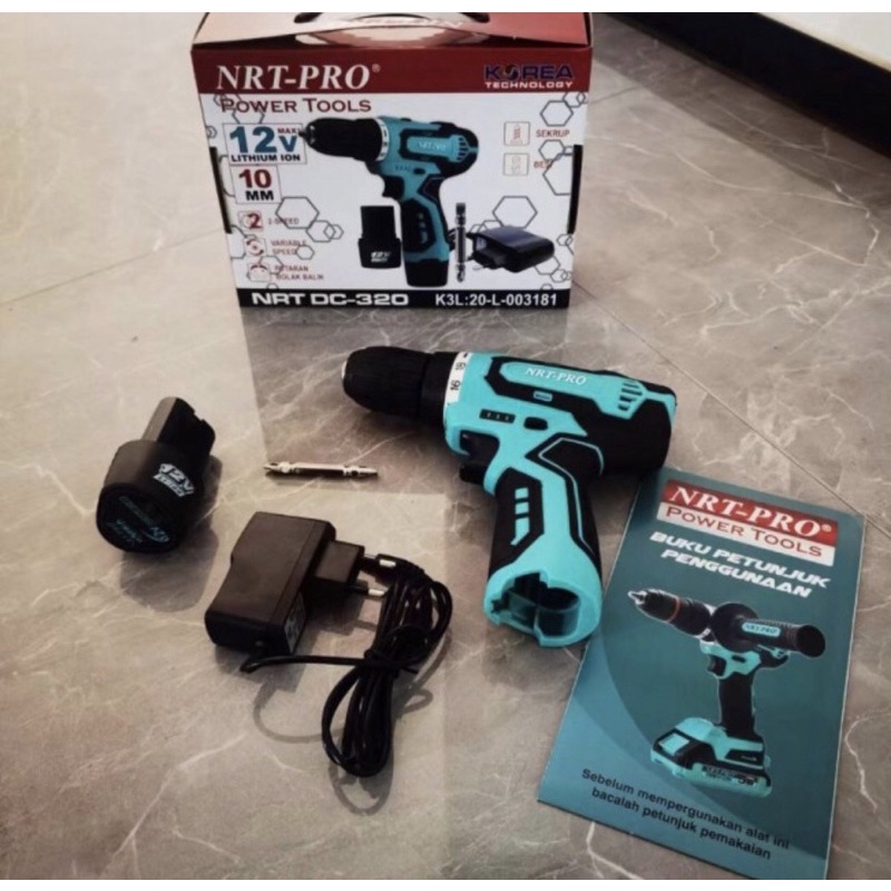BOR CORDLESS NRT PRO 320 DC BOR BATRE PROMO TERMURAH