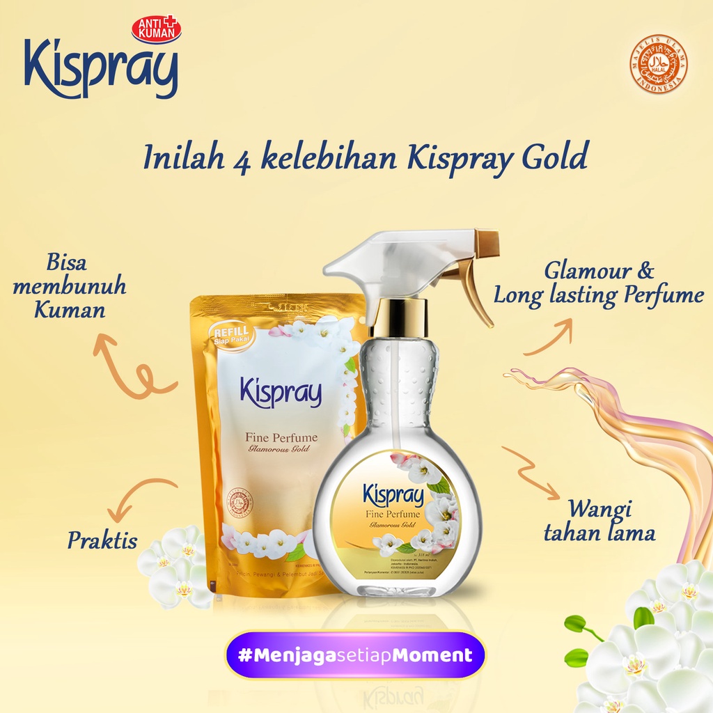Kispray Glamorous Gold Refill Pouch 280 ml - 3pcs