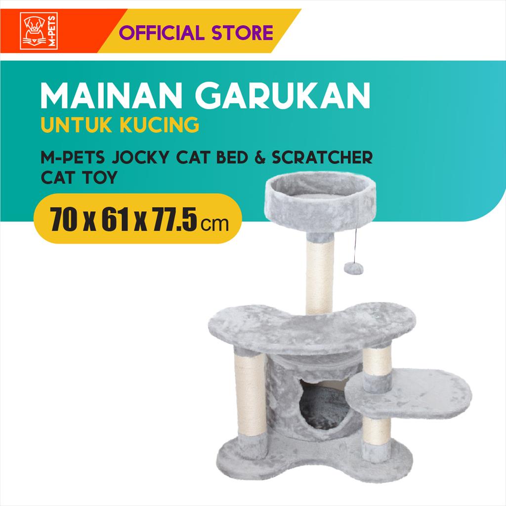 M-Pets Jocky Cat Bed &amp; Scratcher Toy / Mainan Garukan Kucing