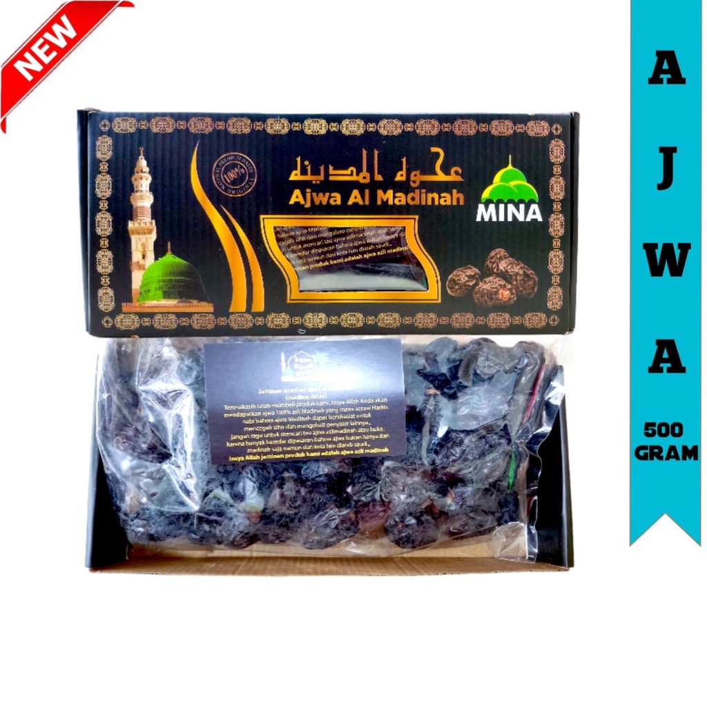 

Kurma Nabi//Ajwa//Rosul Kemasan Dus 500gr Premium