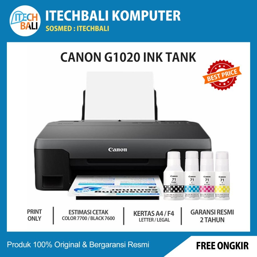 Printer CANON G1020 Print Only Ink Tank | ITECHBALI