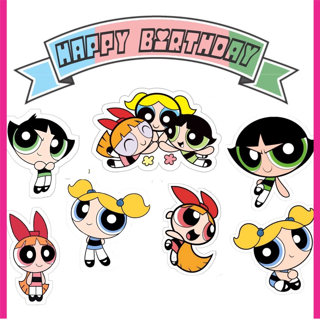 

BIGBAG TOPPER CAKE ULANG TAHUN / HIASAN KUE POWERPUFF GIRLS