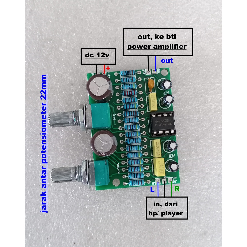 10 PCS Modul Subwoofer ne5532 Plus Frequensi