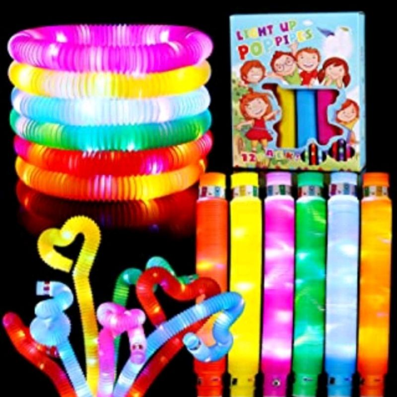 Mainan Anak Light Up Pop Pipes / Mainan anak Murah Lampu LED Harga 1 pc