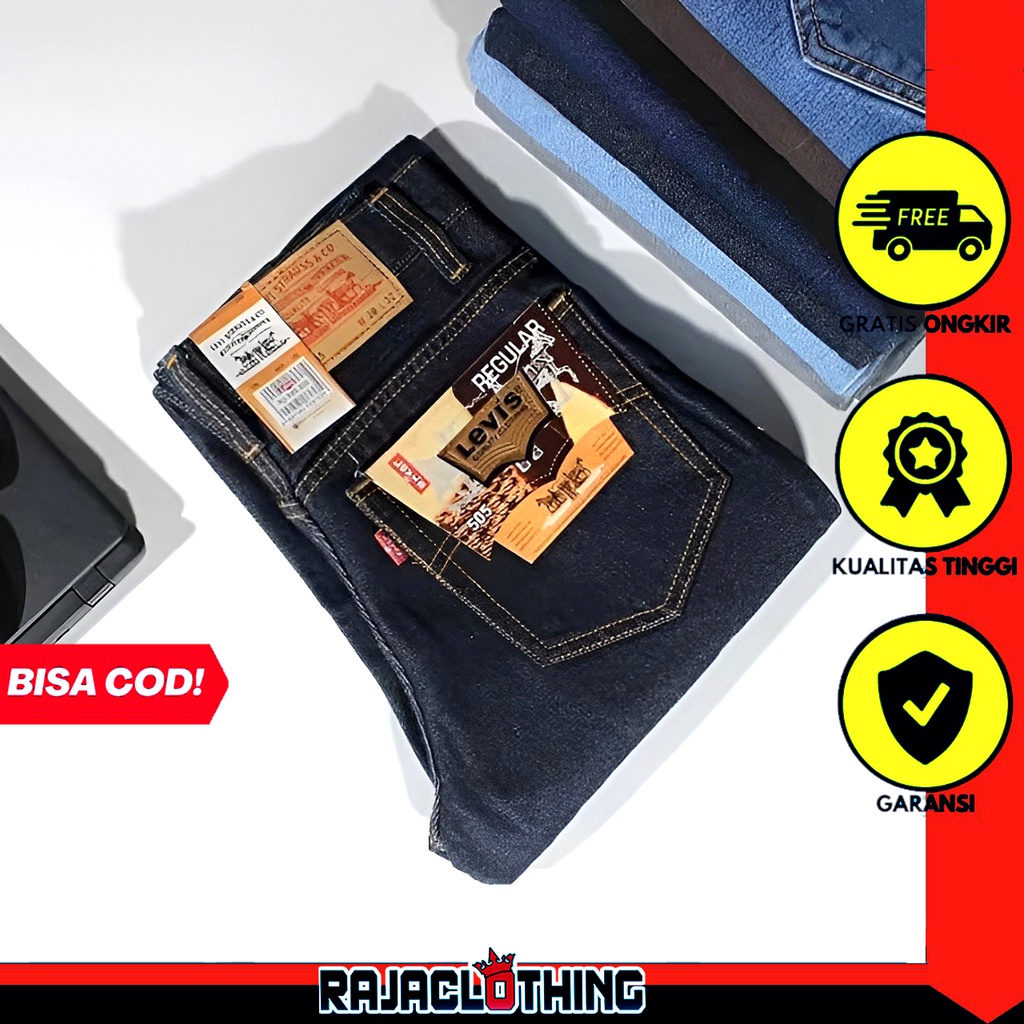 RCL - Celana Jeans Panjang Pria L3vis 505 Model Standar / Celana Jeans Pria Standart Big Size 28 S/d 38