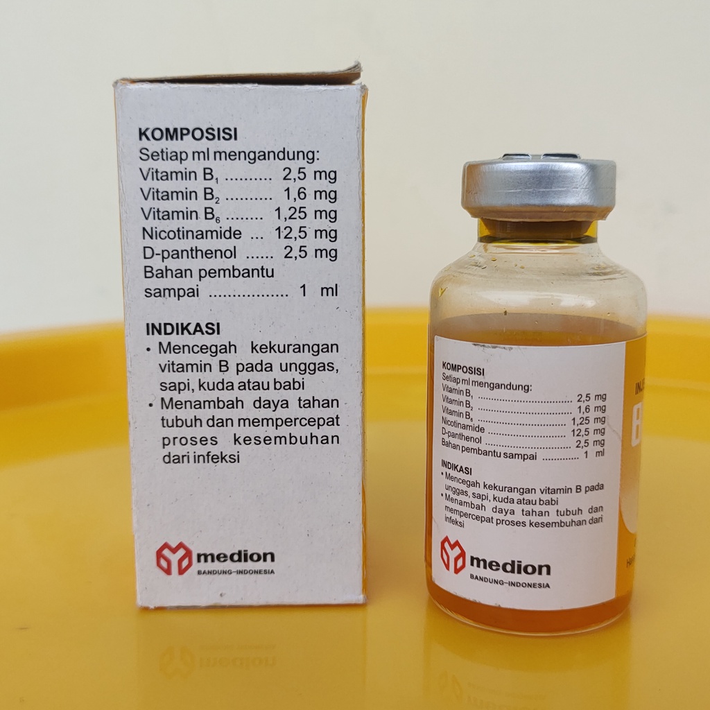 INJEKVIT B PLEX B KOMPLEKS 20 ml - Tingkatkan Produktifitas dan Imun Hewan B Komplek B Complex