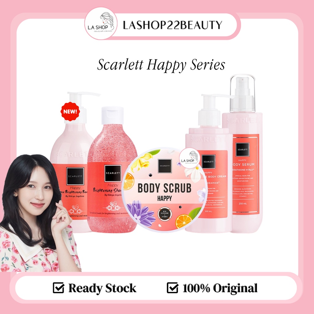 Jual Scarlett Happy Shower Scrub Scarlett Happy Body Cream Scarlett