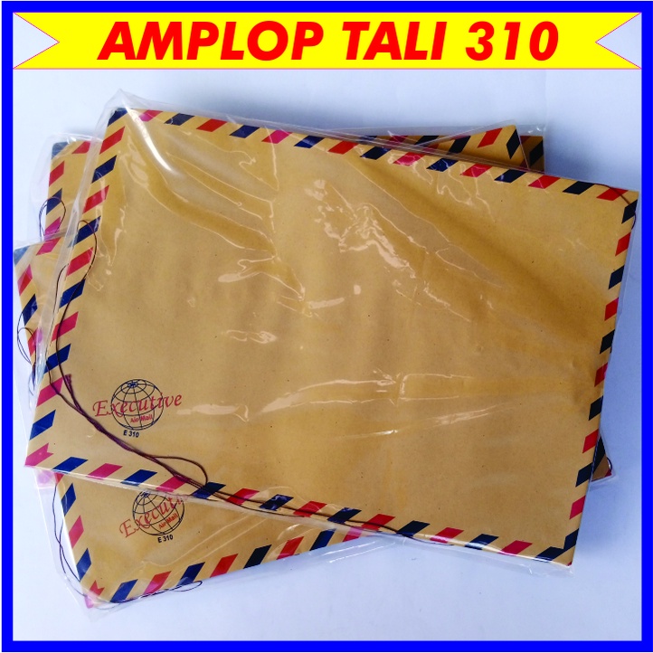 AMPLOP KERTAS COKLAT / MAP COKLAT AIRMAIL TALI 310 (10 Pcs)