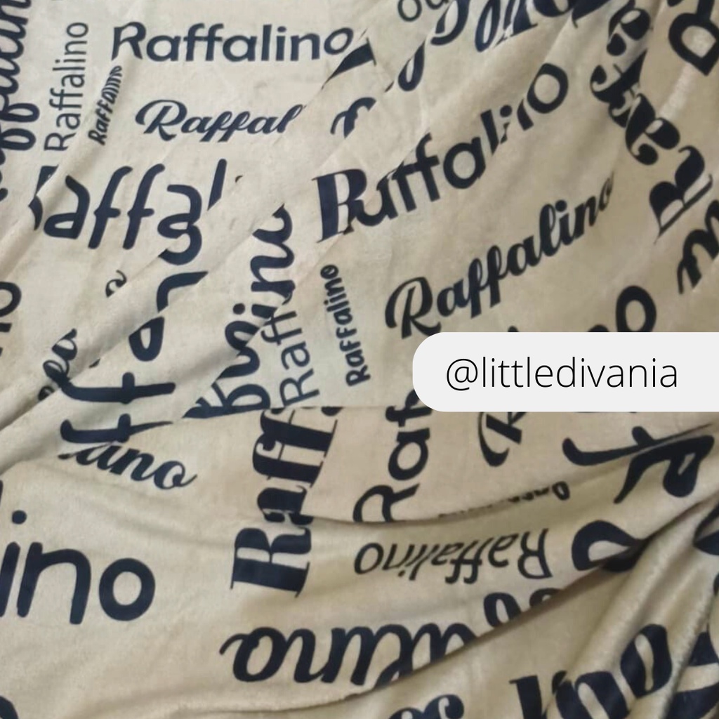 Selimut CUSTOM NAMA bisa untuk Bayi Anak Dewasa Blanket Font Abjad Pattern