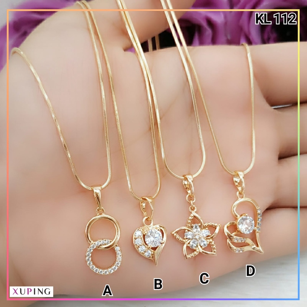 Kalung xuping kalung dewasa belut super cantik premium love perhiasan lapis emas gold KL 112