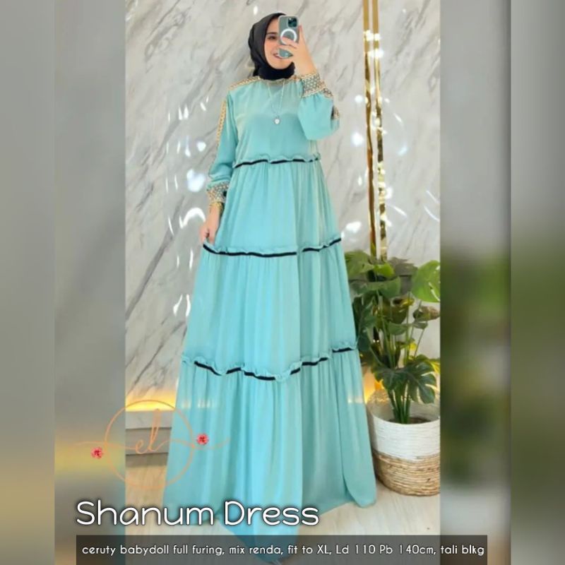 Shanum maxy dress wanita gamis premium murah