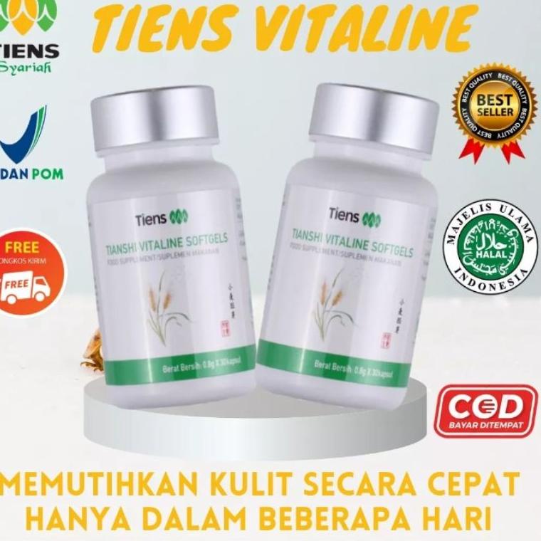 ㊤ Vitaline sofgels Tiens / Pemutih Badan Vitaline Tiens / Vitagel Suplemen Pemutih Tubuh Sehat HARGA TERMURAH 3099 ◈