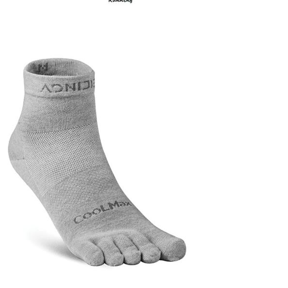 Aonijie E4109S Running Toe Socks - Kaos kaki Jari Lari Sepeda - GRAY - S