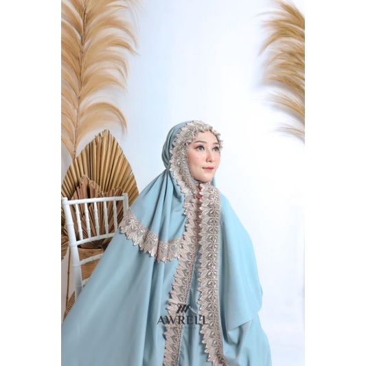 Awrellcollection - Mukena Dewasa Kanyaa Katun Premium Renda Giper Mewah