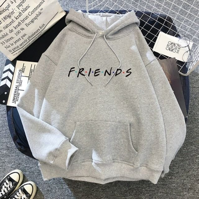 Parisdivarious Sweater Hoodie Jemper Friends Bahan Fleece Size S - XXL (Pria &amp; Wanita)