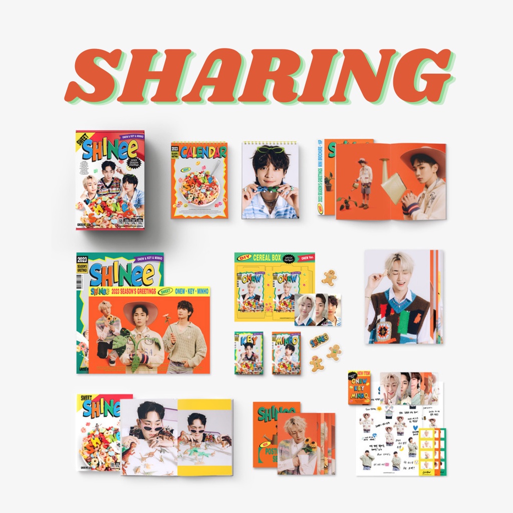 [READY STOCK] SHARING SEASON'S GREETINGS SHINEE 2023 SG - Calendar/Diary/Sticker/Brochure/Poster/A4 