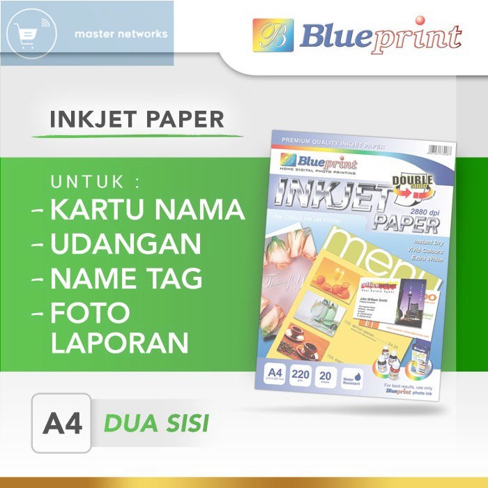 

Blueprint BP-DSIPA4220 Double Sided Inkjet Paper A4 isi 20 Lembar