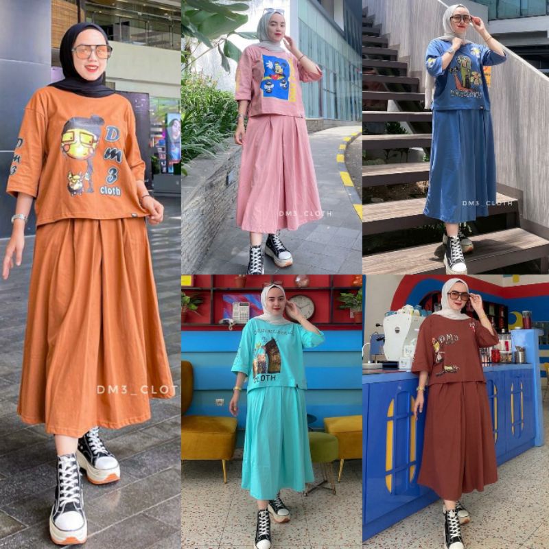 HC- ONE SET ROK KAOS DM3. ONE SET ROK. ONE SET ROK TERBARU. ONE SET ROK JUMBO. STELAN ROK