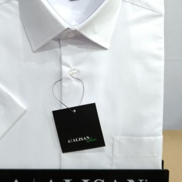 Kemeja Pria Alisan Putih Lengan Pendek Reguler Fit - Putih, S