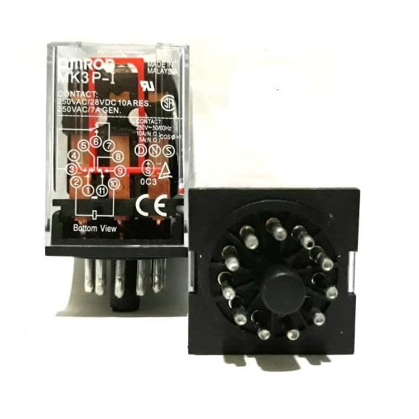 Relay Omron MK3P 11 kaki 220 Volt AC Plus Socket - 220 Volt AC