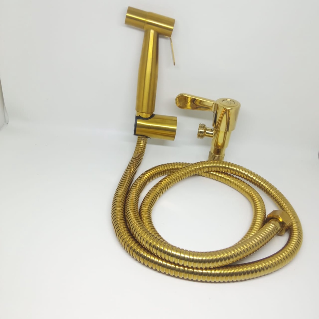 1 Set Jet Closet Shower Cebok Stop Kran Classic Gold Stainless Steel 304 Drat 1/2 Inch